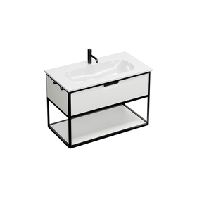 Ceramic washbasin incl. vanity unit SGUJ093 - burgbad